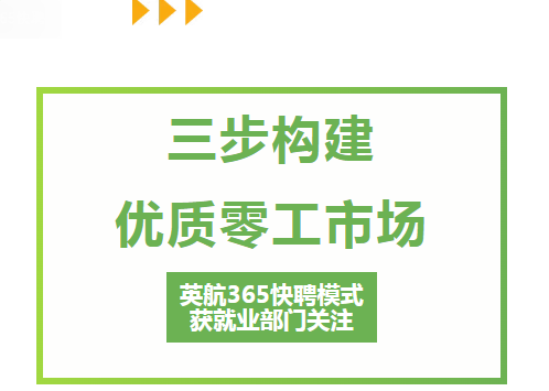 三步構(gòu)建優(yōu)質(zhì)零工市場(chǎng)！英航365?快聘模式獲就業(yè)部門關(guān)注